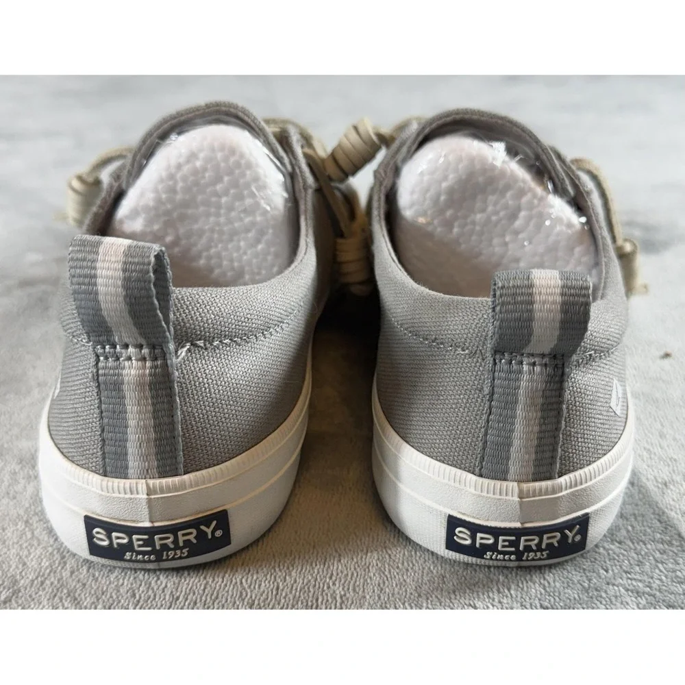 Sperry Shoes Womens Size 7 Gray Canvas Memory Foam Top-Sider Casual STS99042